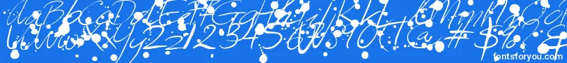 Leakage Font – White Fonts on Blue Background