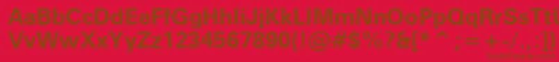 ZurichBoldBt Font – Brown Fonts on Red Background