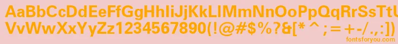 ZurichBoldBt Font – Orange Fonts on Pink Background