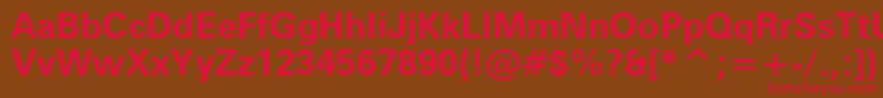 ZurichBoldBt Font – Red Fonts on Brown Background