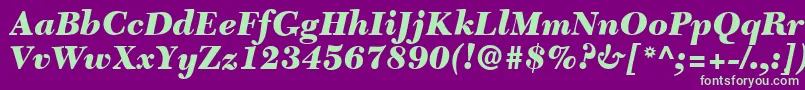 Czcionka C651RomanBlackItalic – zielone czcionki na fioletowym tle