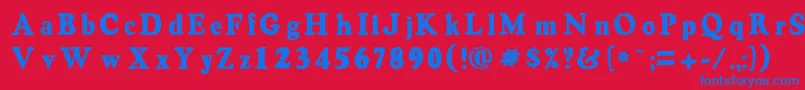 Oswaldgrey Font – Blue Fonts on Red Background