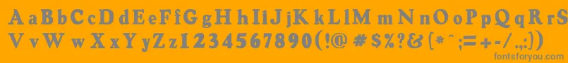 Oswaldgrey Font – Gray Fonts on Orange Background