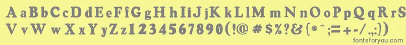 Oswaldgrey Font – Gray Fonts on Yellow Background