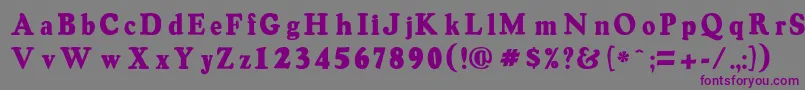 Oswaldgrey Font – Purple Fonts on Gray Background