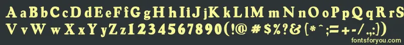Oswaldgrey Font – Yellow Fonts on Black Background