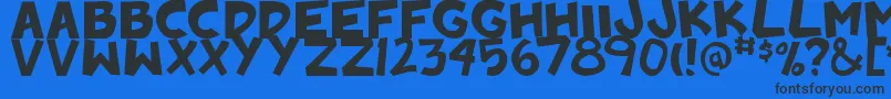 Badankadonk Font – Black Fonts on Blue Background