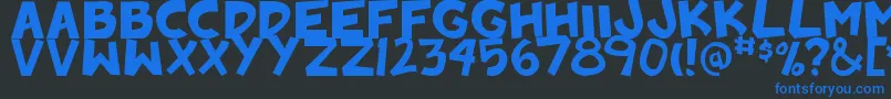 Badankadonk Font – Blue Fonts on Black Background