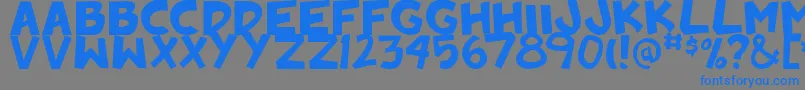 Badankadonk Font – Blue Fonts on Gray Background