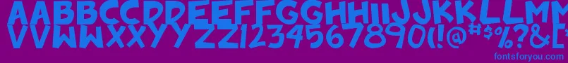 Badankadonk Font – Blue Fonts on Purple Background