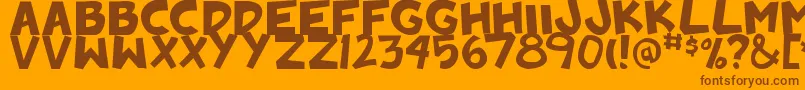 Badankadonk Font – Brown Fonts on Orange Background