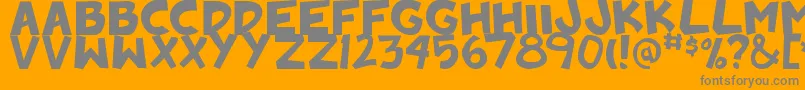 フォントBadankadonk – オレンジの背景に灰色の文字