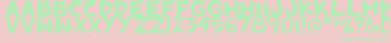 Badankadonk Font – Green Fonts on Pink Background