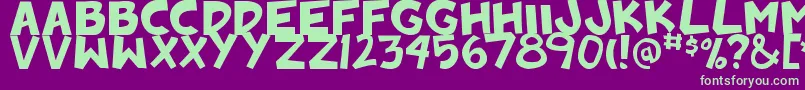 Badankadonk Font – Green Fonts on Purple Background