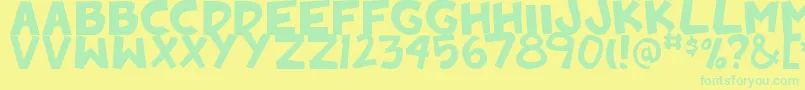 Badankadonk Font – Green Fonts on Yellow Background