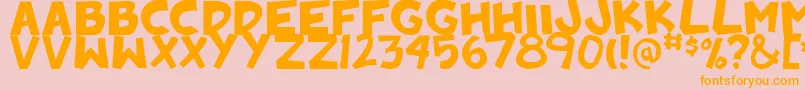 Badankadonk Font – Orange Fonts on Pink Background
