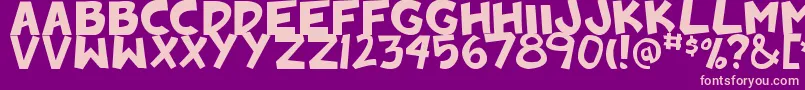 Badankadonk Font – Pink Fonts on Purple Background