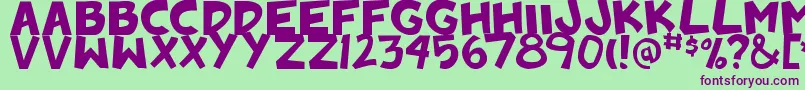 Badankadonk Font – Purple Fonts on Green Background
