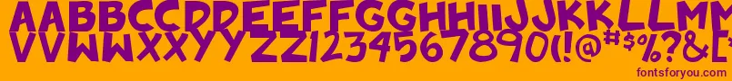 Badankadonk Font – Purple Fonts on Orange Background