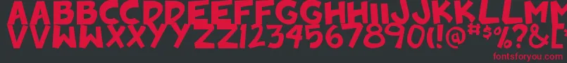 Badankadonk Font – Red Fonts on Black Background