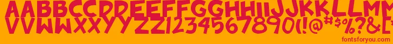 Badankadonk Font – Red Fonts on Orange Background