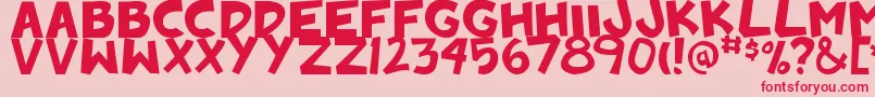 Badankadonk Font – Red Fonts on Pink Background