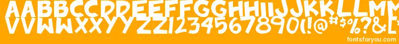 Badankadonk Font – White Fonts on Orange Background