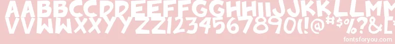 Badankadonk Font – White Fonts on Pink Background