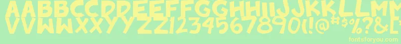 Badankadonk Font – Yellow Fonts on Green Background