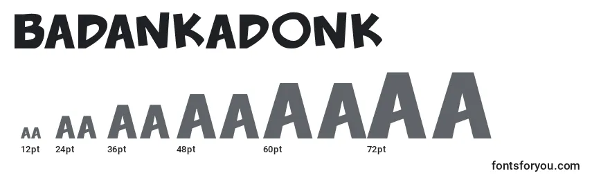 Размеры шрифта Badankadonk