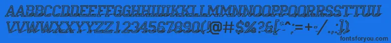 ACampusotl3Dshad Font – Black Fonts on Blue Background