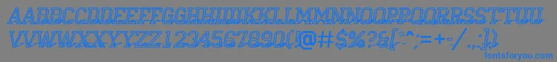 ACampusotl3Dshad Font – Blue Fonts on Gray Background