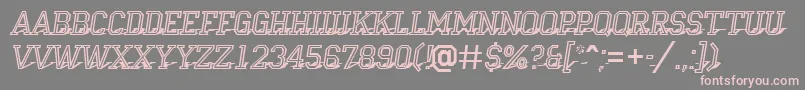 ACampusotl3Dshad Font – Pink Fonts on Gray Background
