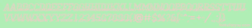 ACampusotl3Dshad Font – Pink Fonts on Green Background