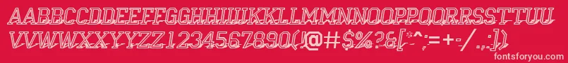 ACampusotl3Dshad Font – Pink Fonts on Red Background