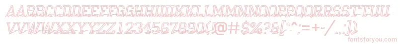 ACampusotl3Dshad Font – Pink Fonts on White Background