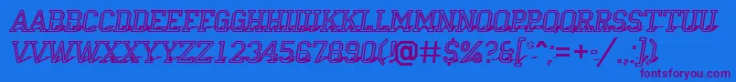 ACampusotl3Dshad Font – Purple Fonts on Blue Background