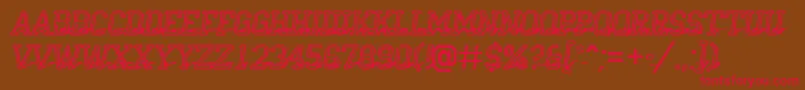 ACampusotl3Dshad Font – Red Fonts on Brown Background