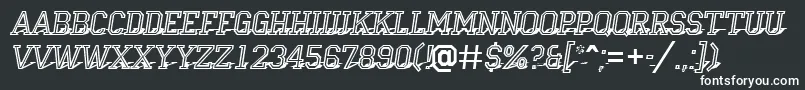 ACampusotl3Dshad Font – White Fonts on Black Background
