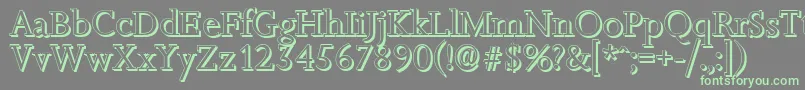JessicashadowRegular Font – Green Fonts on Gray Background