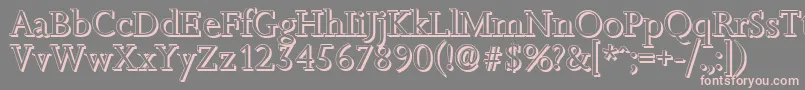 JessicashadowRegular-fontti – vaaleanpunaiset fontit harmaalla taustalla