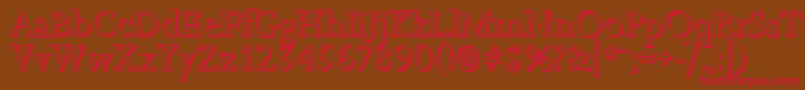 JessicashadowRegular Font – Red Fonts on Brown Background