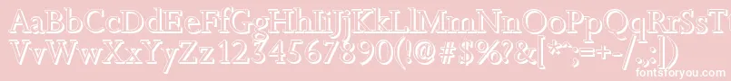 JessicashadowRegular Font – White Fonts on Pink Background