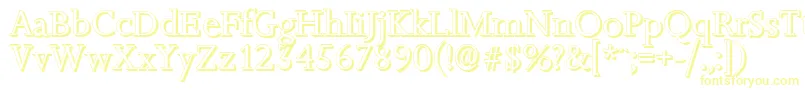 JessicashadowRegular Font – Yellow Fonts on White Background