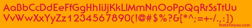ItcSerifGothicLtBold Font – Red Fonts on Orange Background