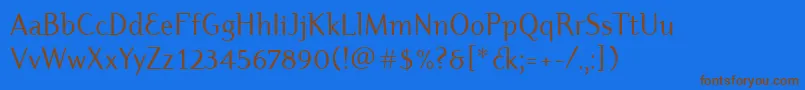 DyadisItcBook Font – Brown Fonts on Blue Background