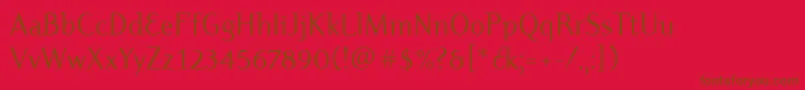 DyadisItcBook Font – Brown Fonts on Red Background