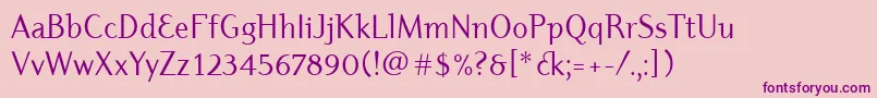 DyadisItcBook Font – Purple Fonts on Pink Background