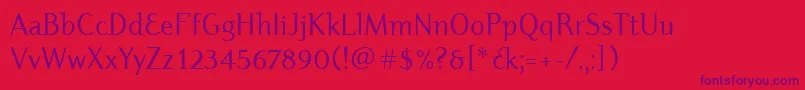 DyadisItcBook Font – Purple Fonts on Red Background
