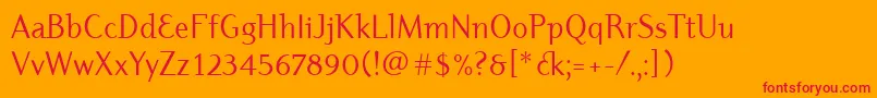 DyadisItcBook Font – Red Fonts on Orange Background